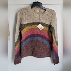 Faherty Sammy Sweater Rainbow NWT Small